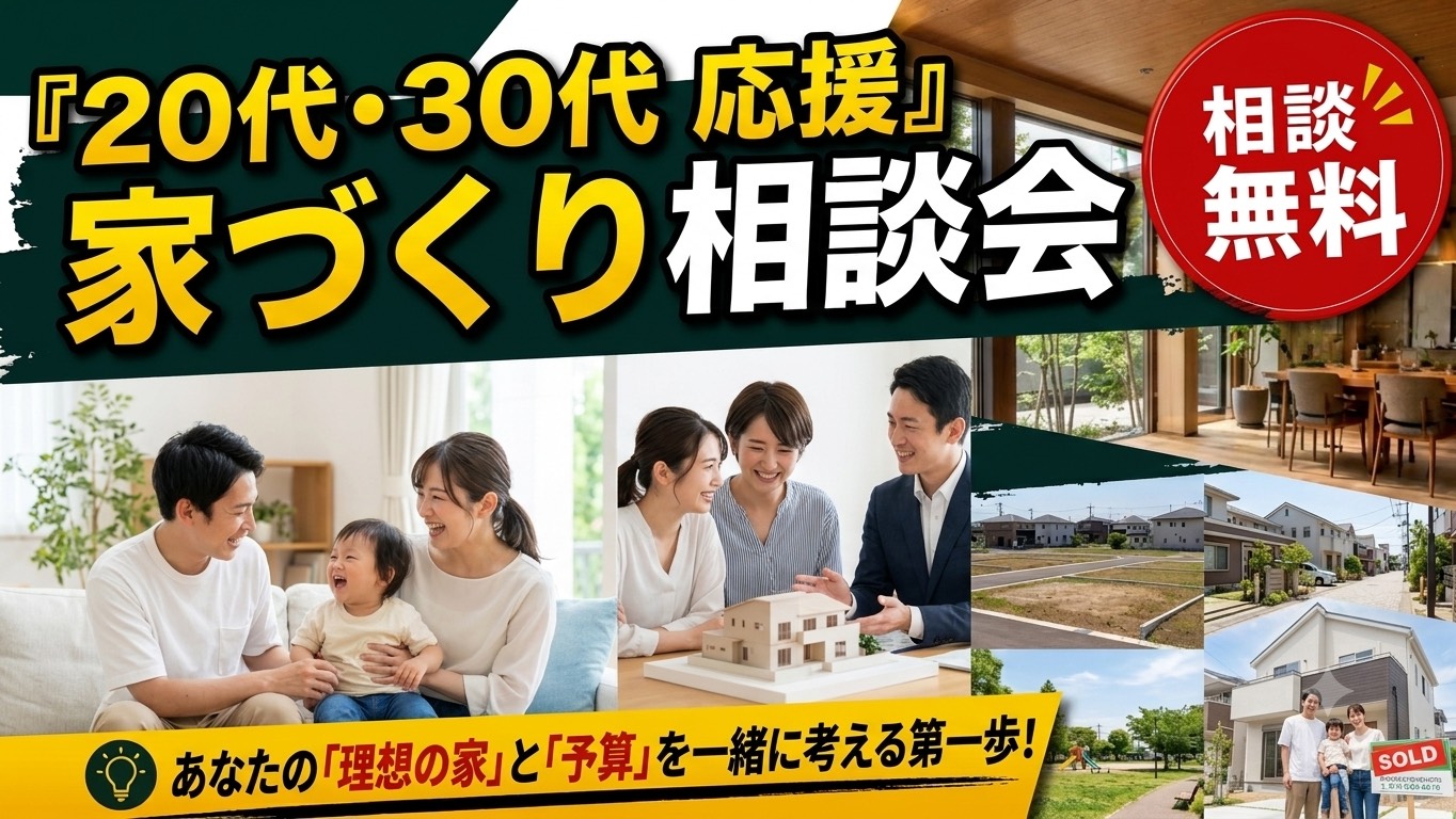 新越谷展示場限定『２０代３０代応援お家づくり相談会』