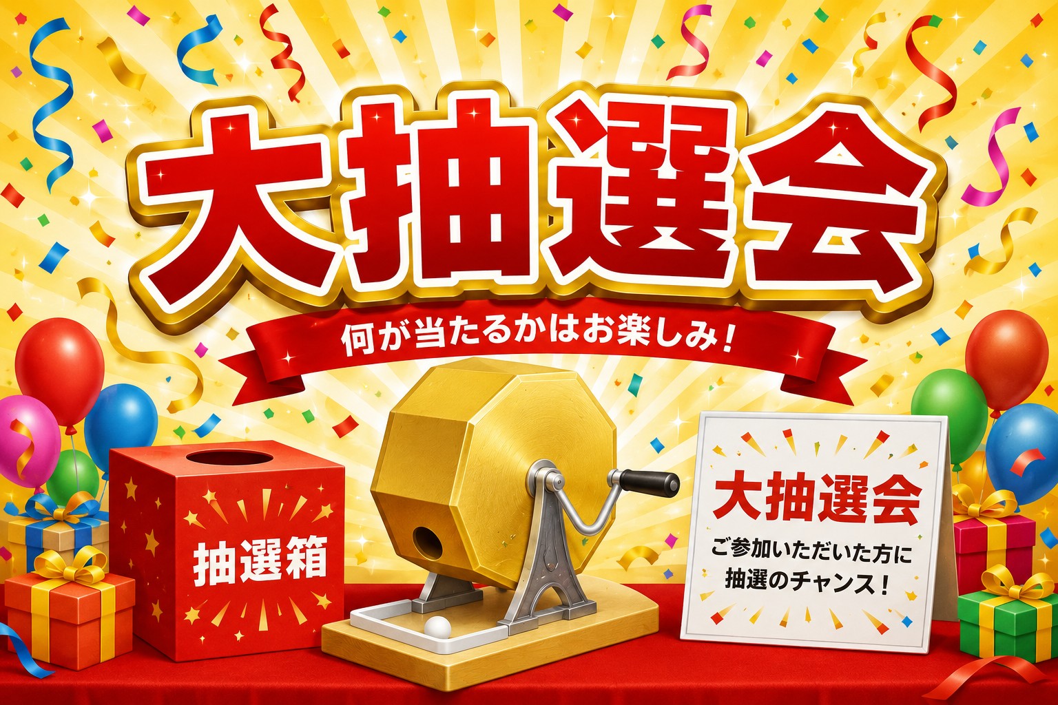 お盆限定！大大大抽選会開催！
