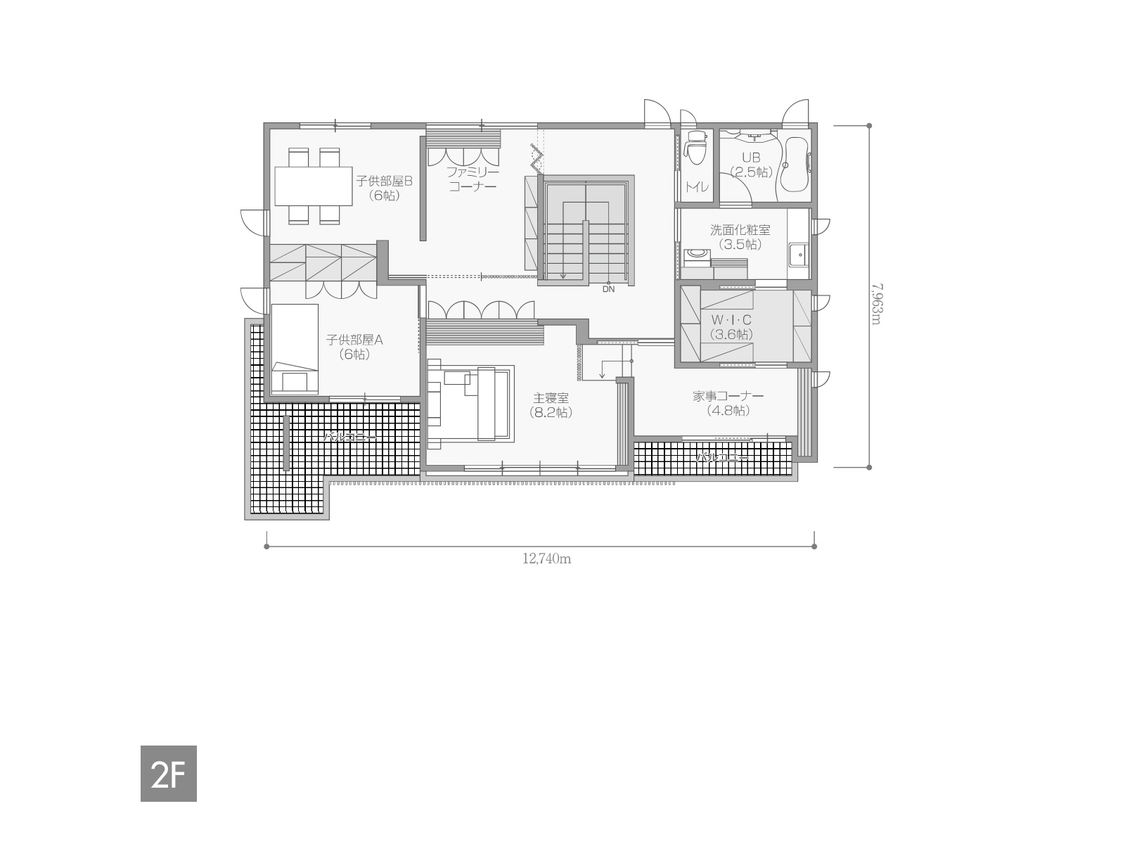【枚方】の間取り2F
