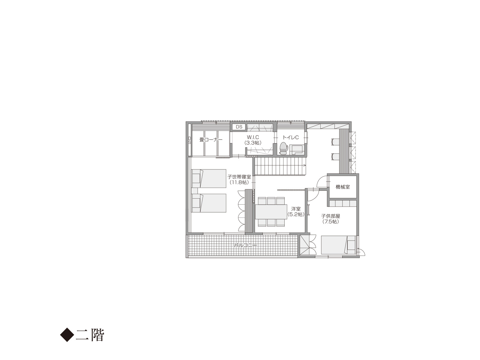 【春日井第二】の間取り2F