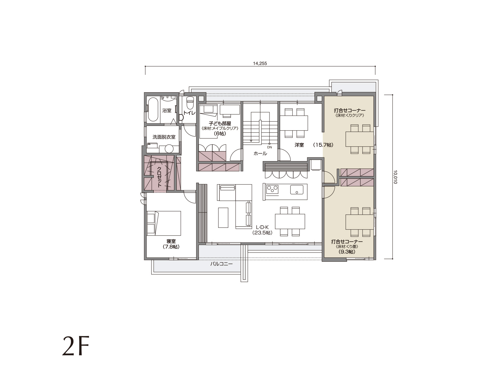 【高岡】の間取り2F