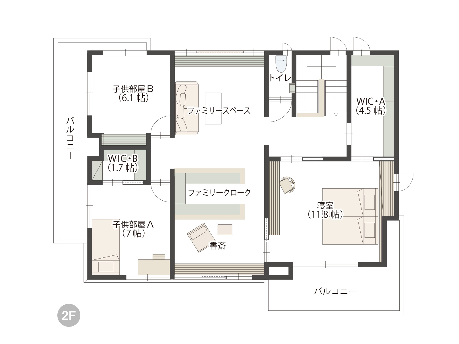 【和歌山ｲﾝﾀｰ】の間取り2F