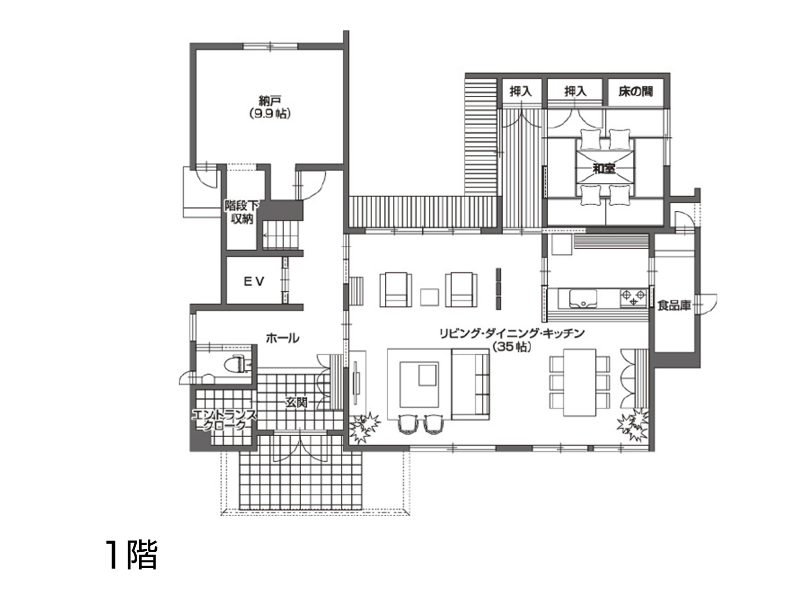【西新井】の間取り1F