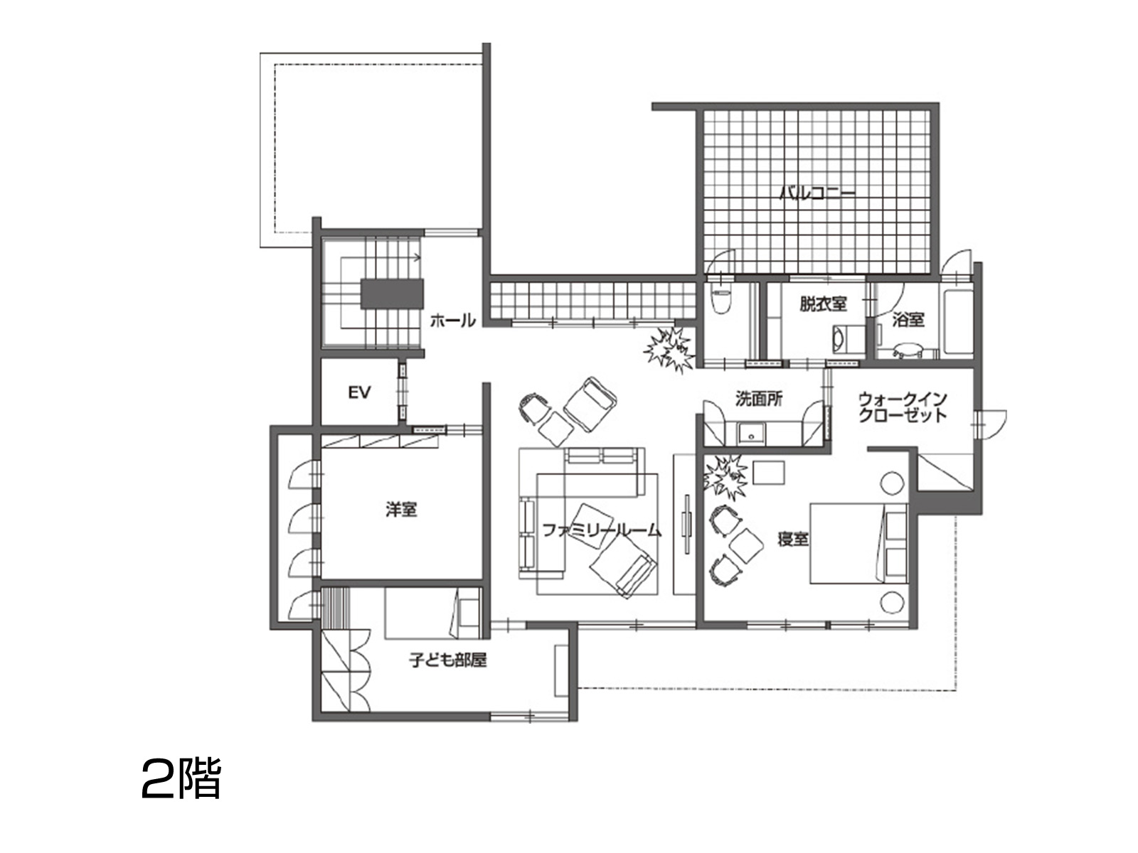 【西新井】の間取り2F