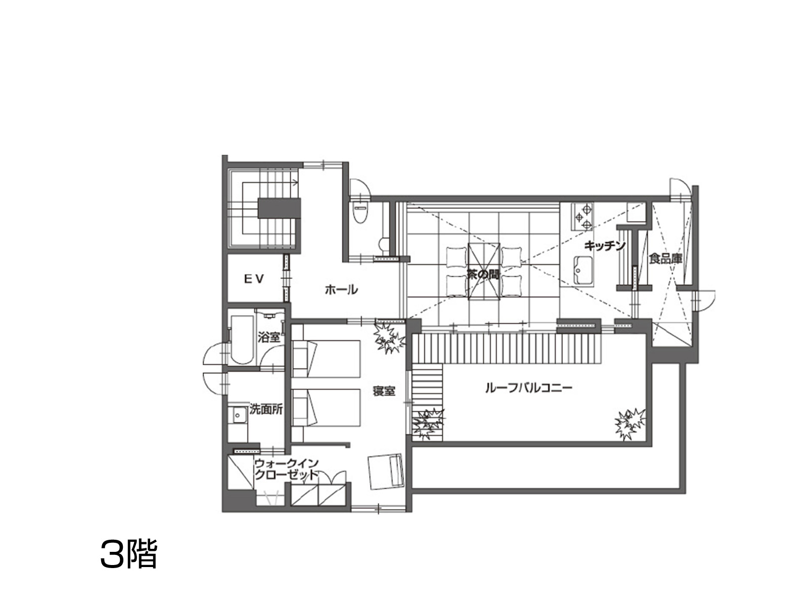 【西新井】の間取り3F