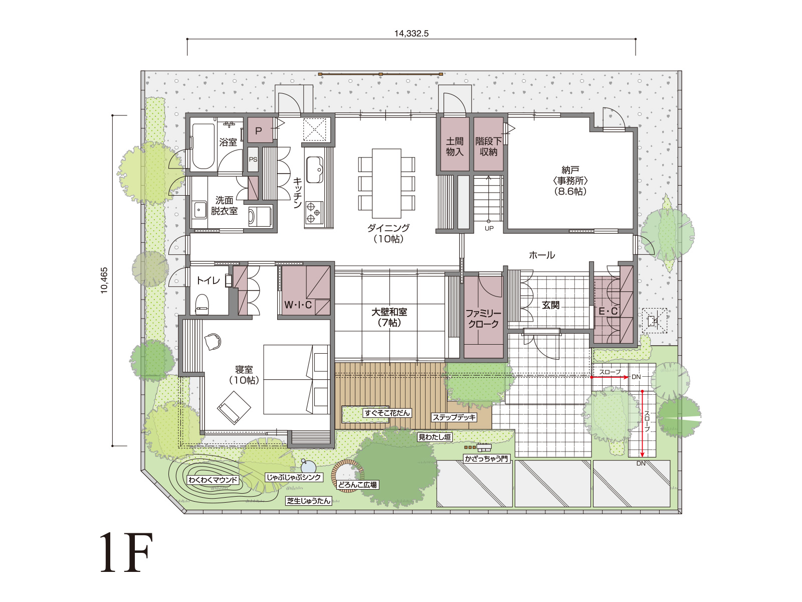 【古河】の間取り1F