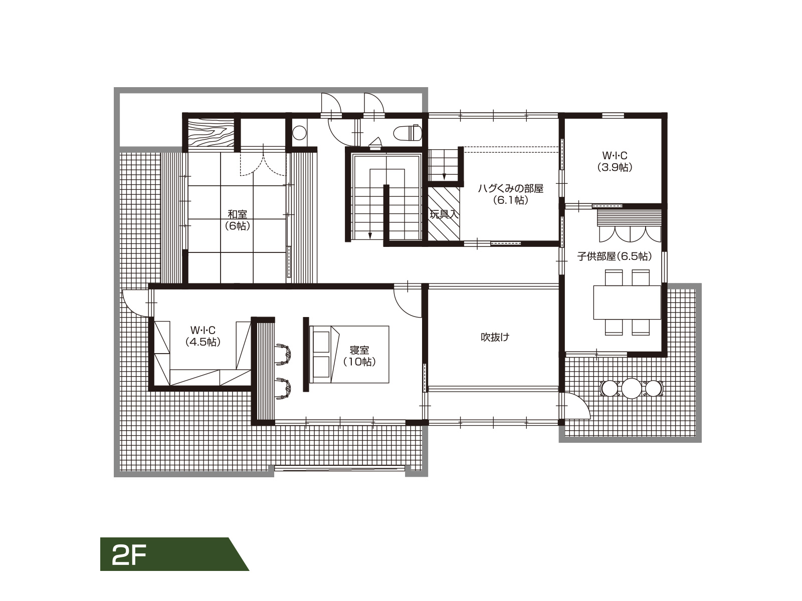 【港南台】の間取り2F