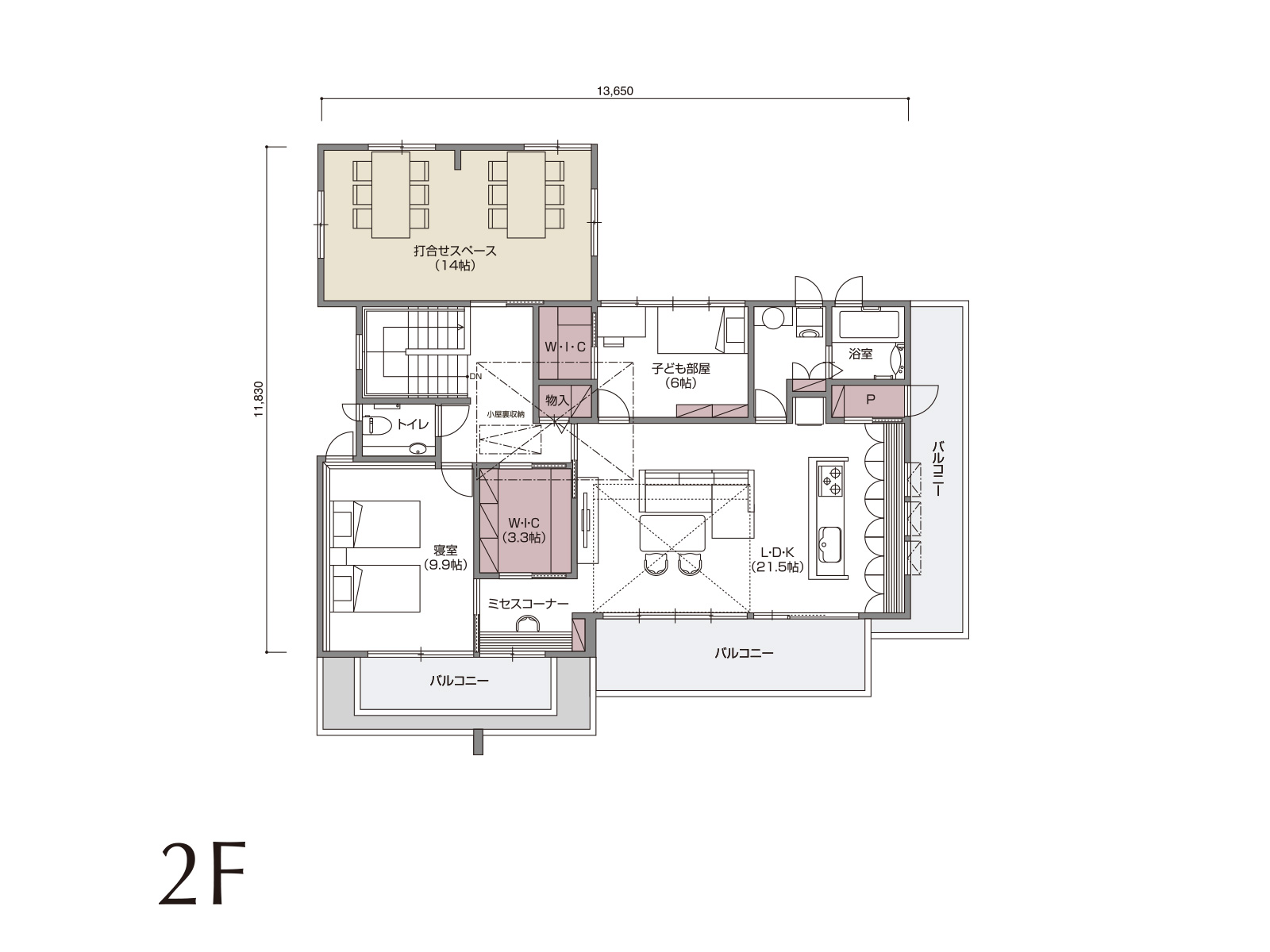 【松本南】の間取り2F
