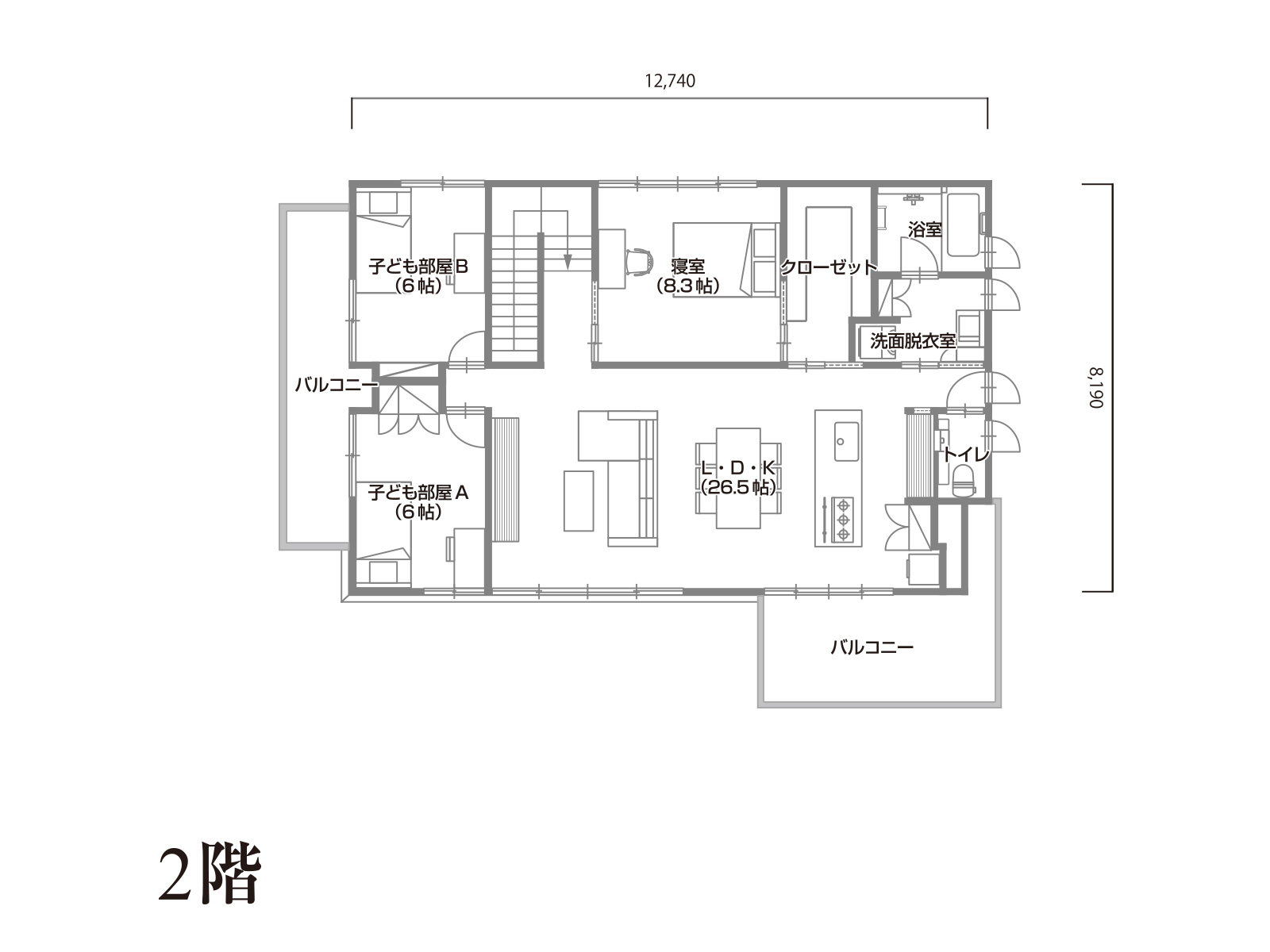 【木更津】の間取り2F