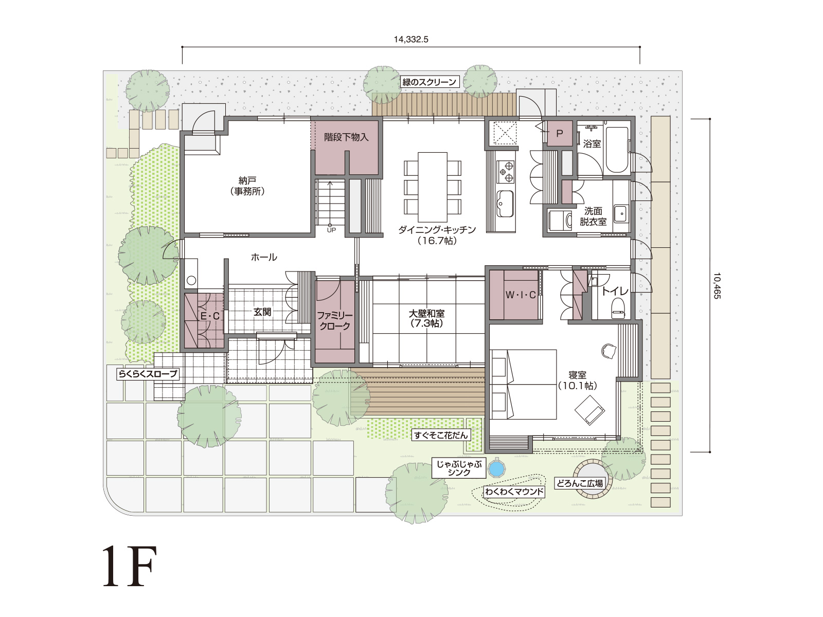 【松江】の間取り1F