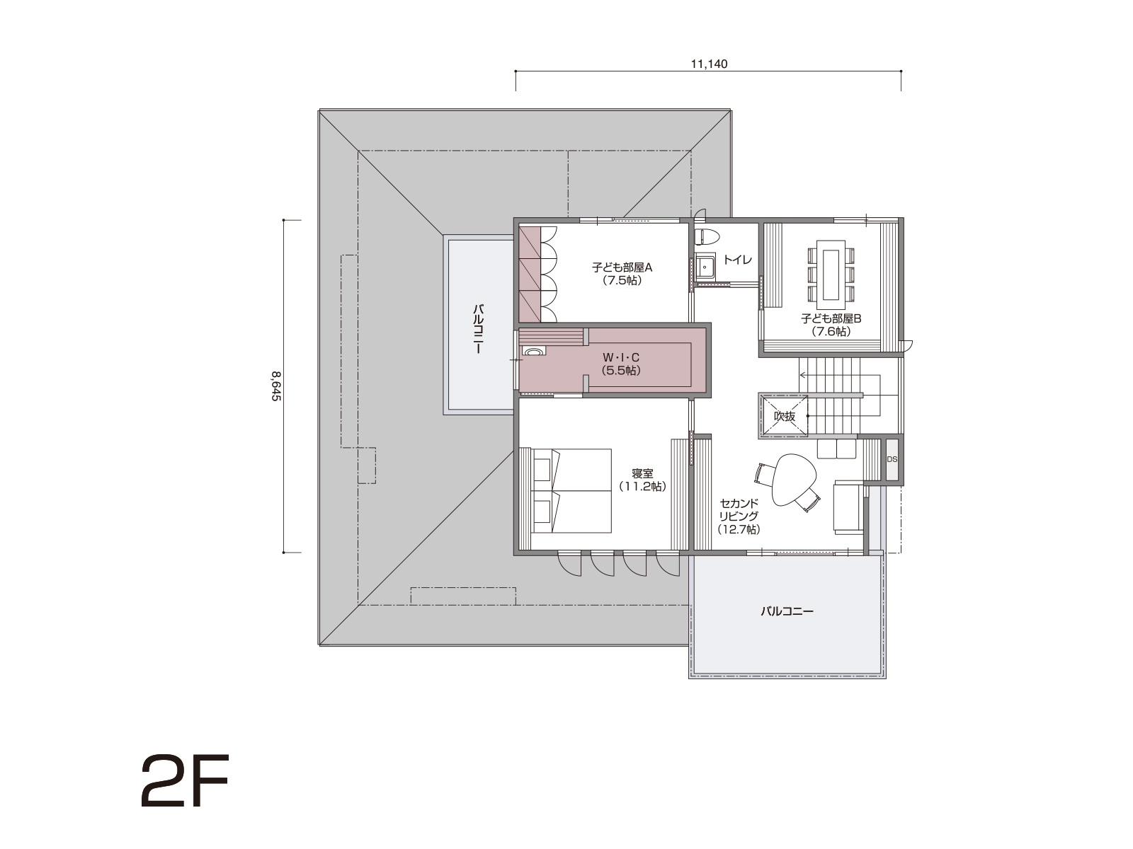 【蟹江】の間取り2F