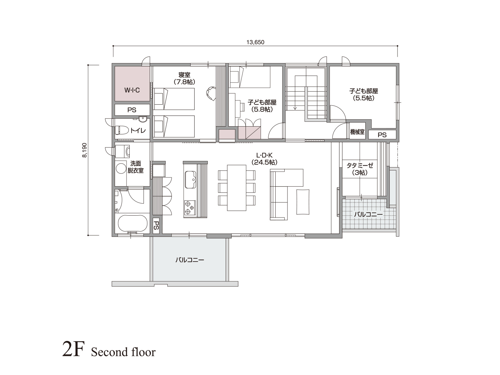 【宇都宮西】の間取り2F