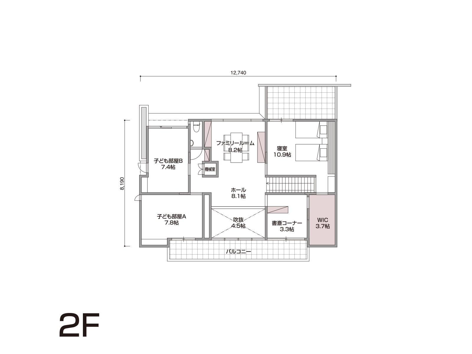 【西尾】の間取り2F