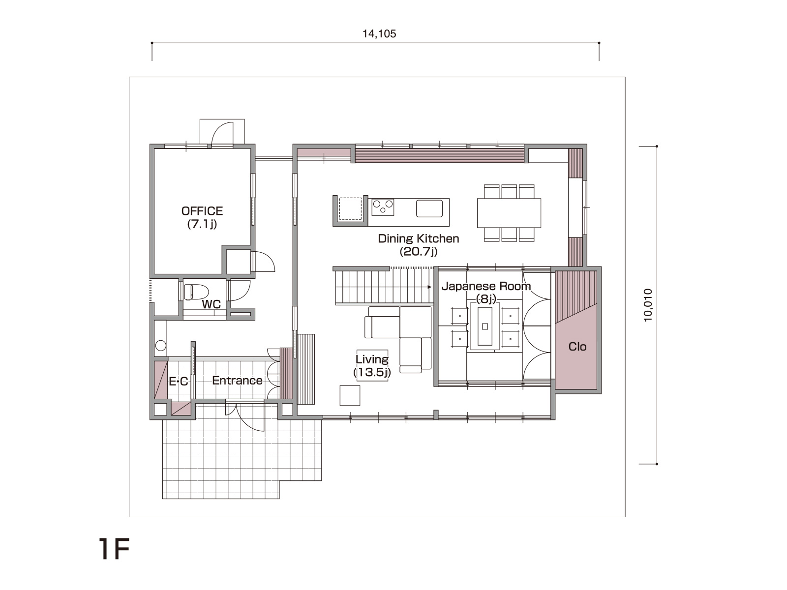 【半田】の間取り1F
