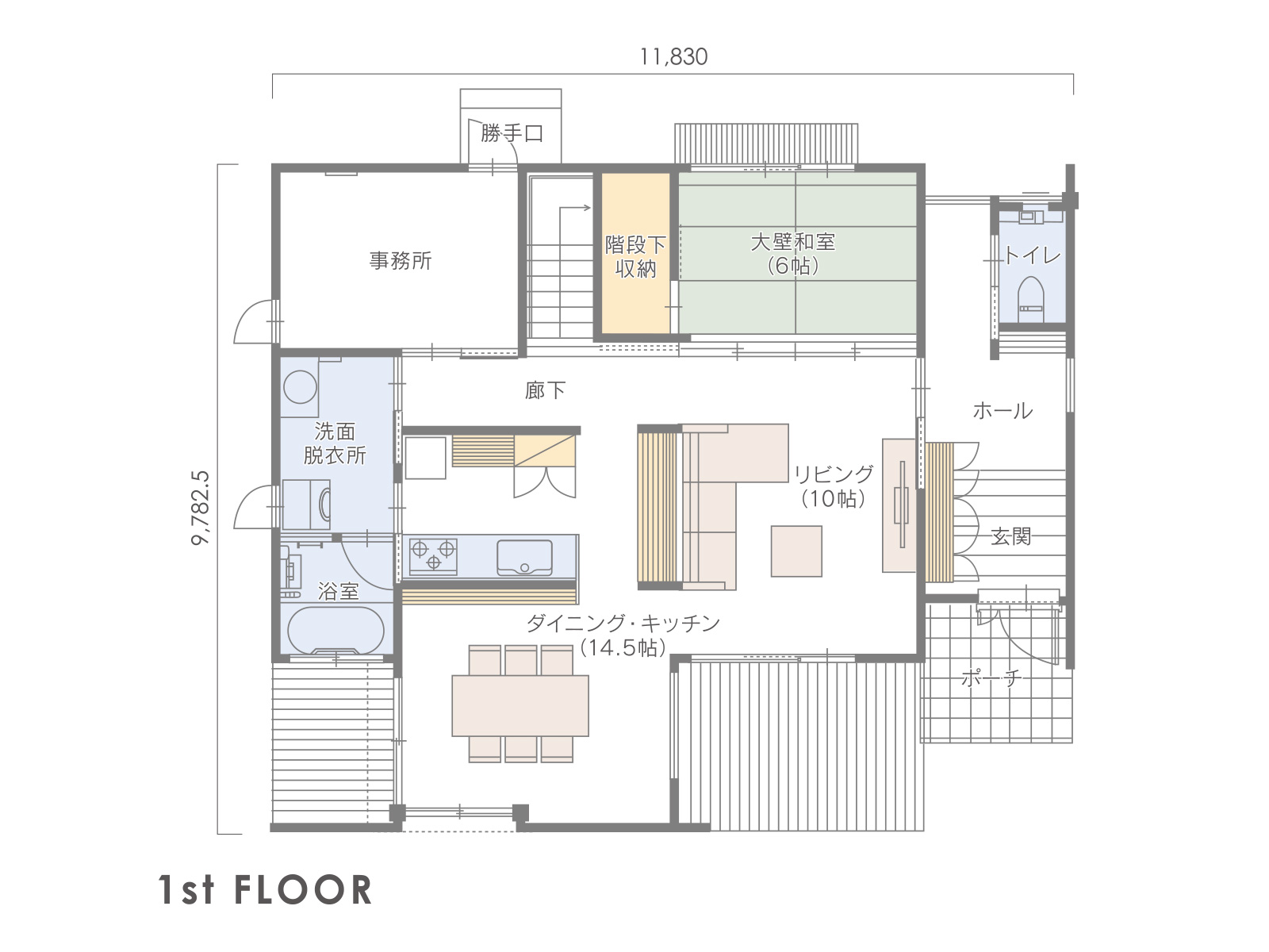 【福津】の間取り1F