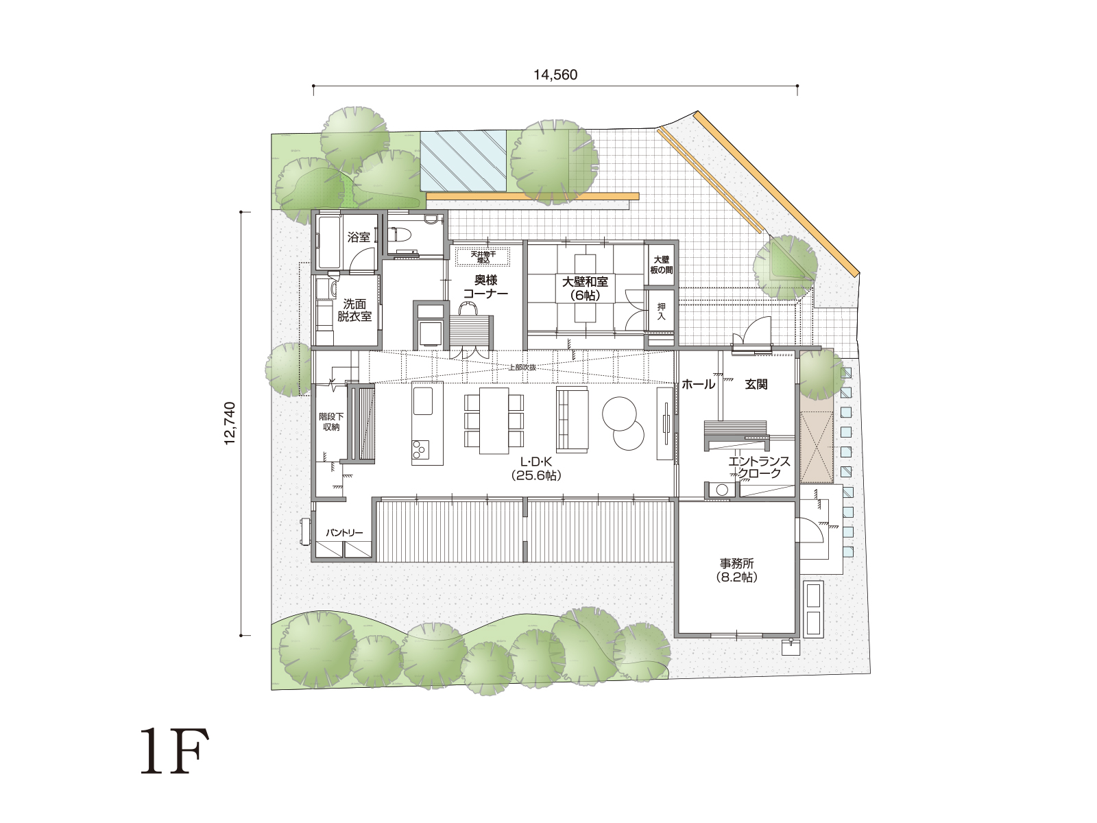 【徳島中央】の間取り1F