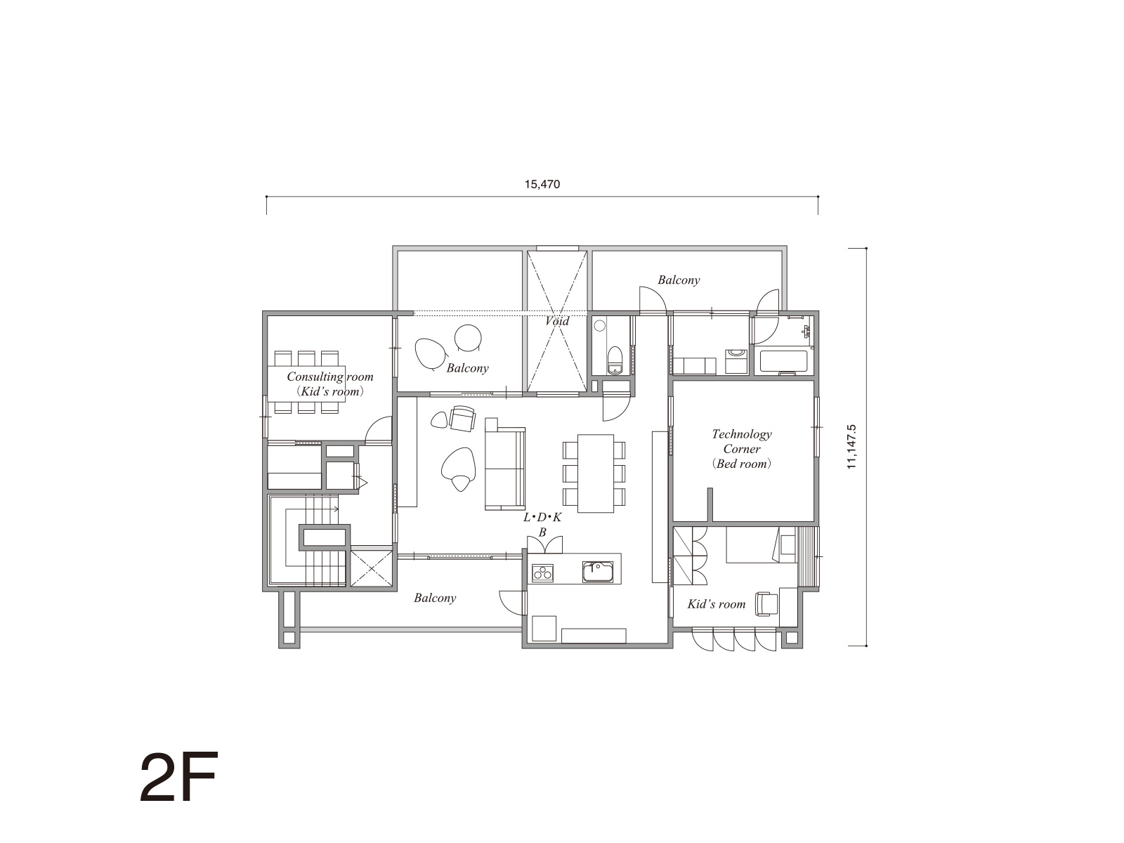 【一宮第三】の間取り2F