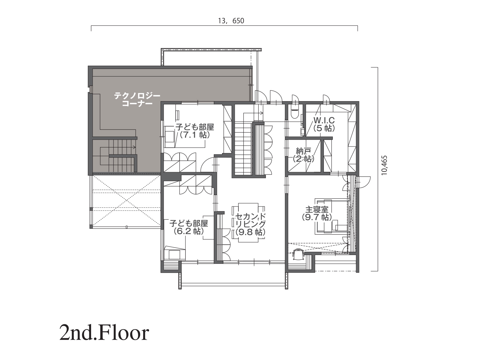 【平塚】の間取り2F