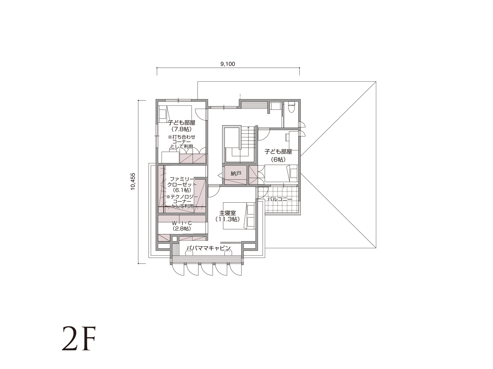 【富山空港】の間取り2F