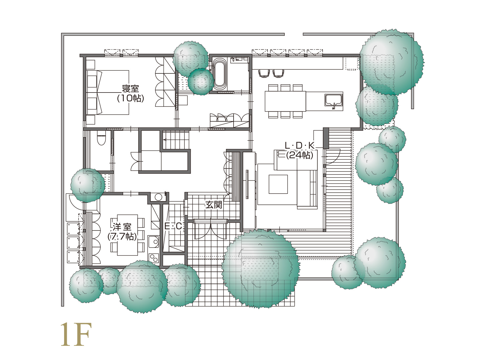 【鳩ヶ谷】の間取り1F