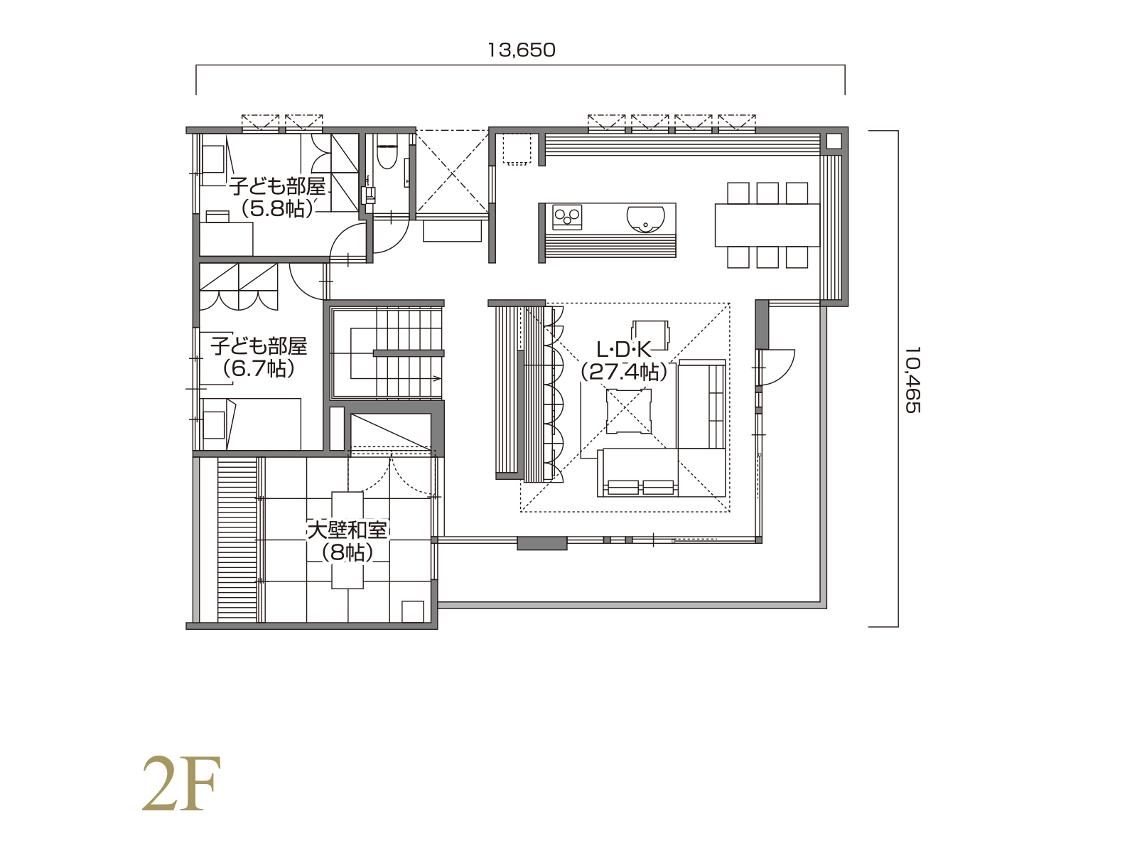 【鳩ヶ谷】の間取り2F