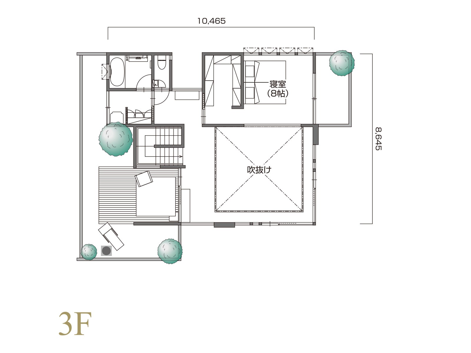 【鳩ヶ谷】の間取り3F