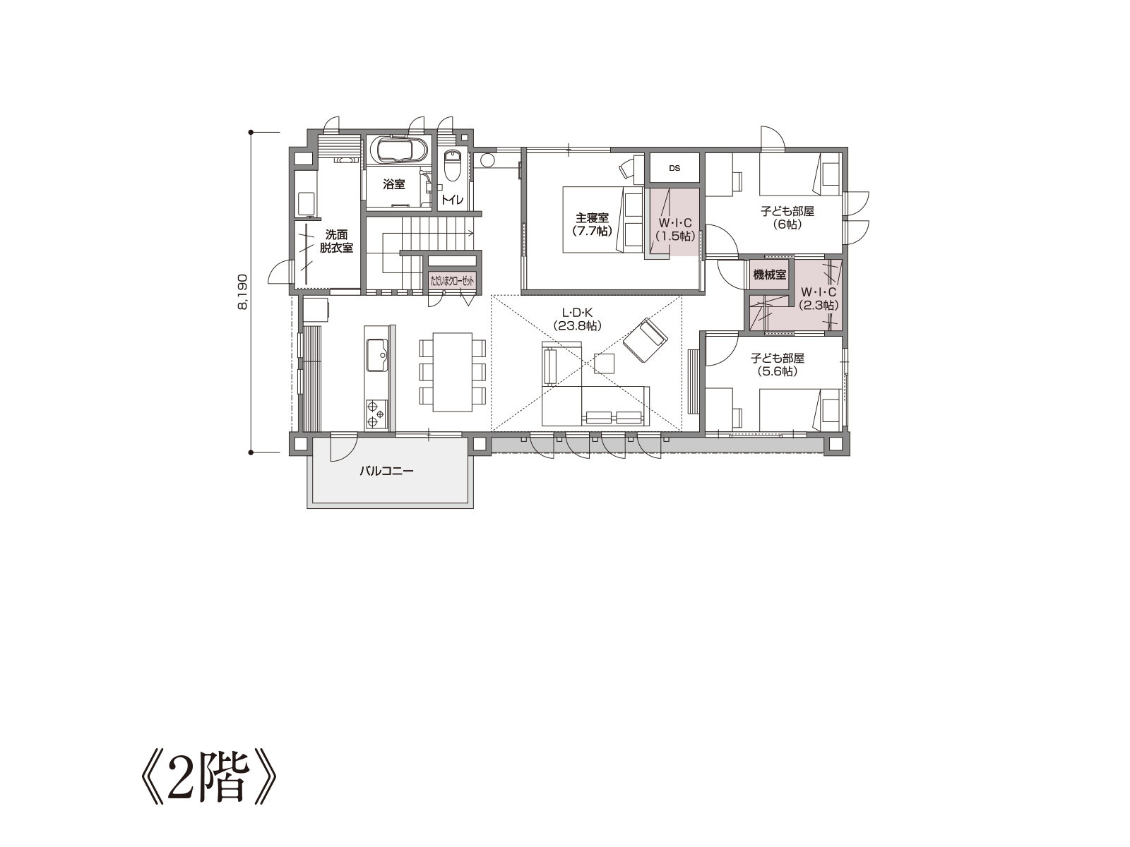 【柏の葉】の間取り2F