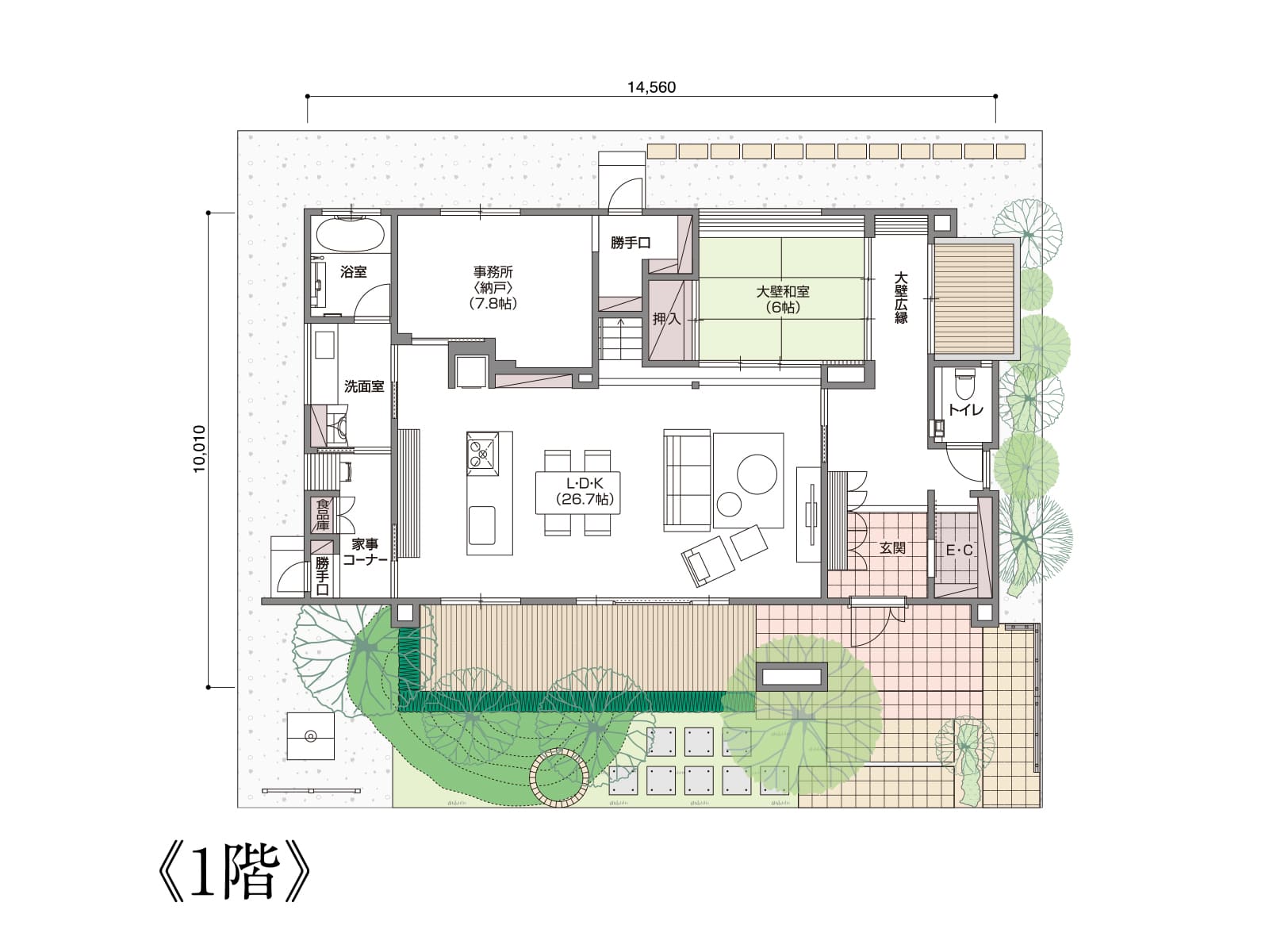 【小山】の間取り1F