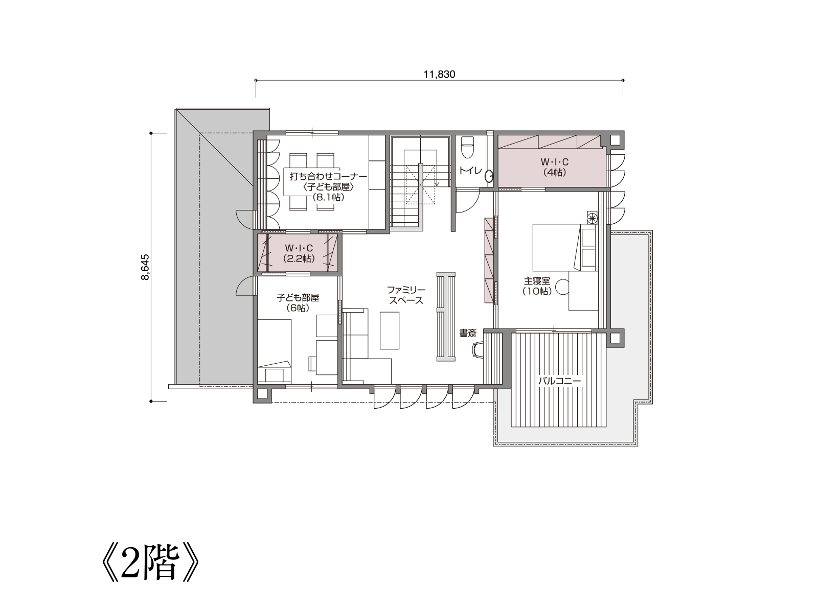 【小山】の間取り2F