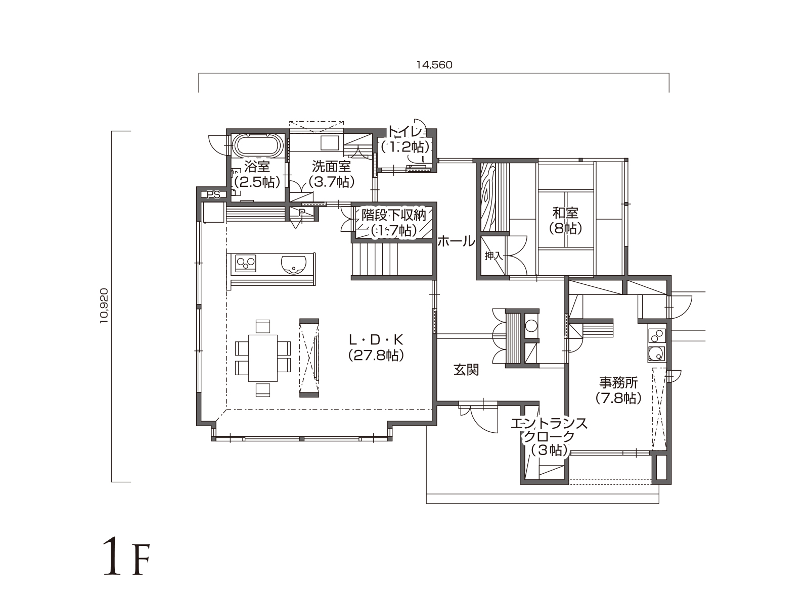 【土浦】の間取り1F