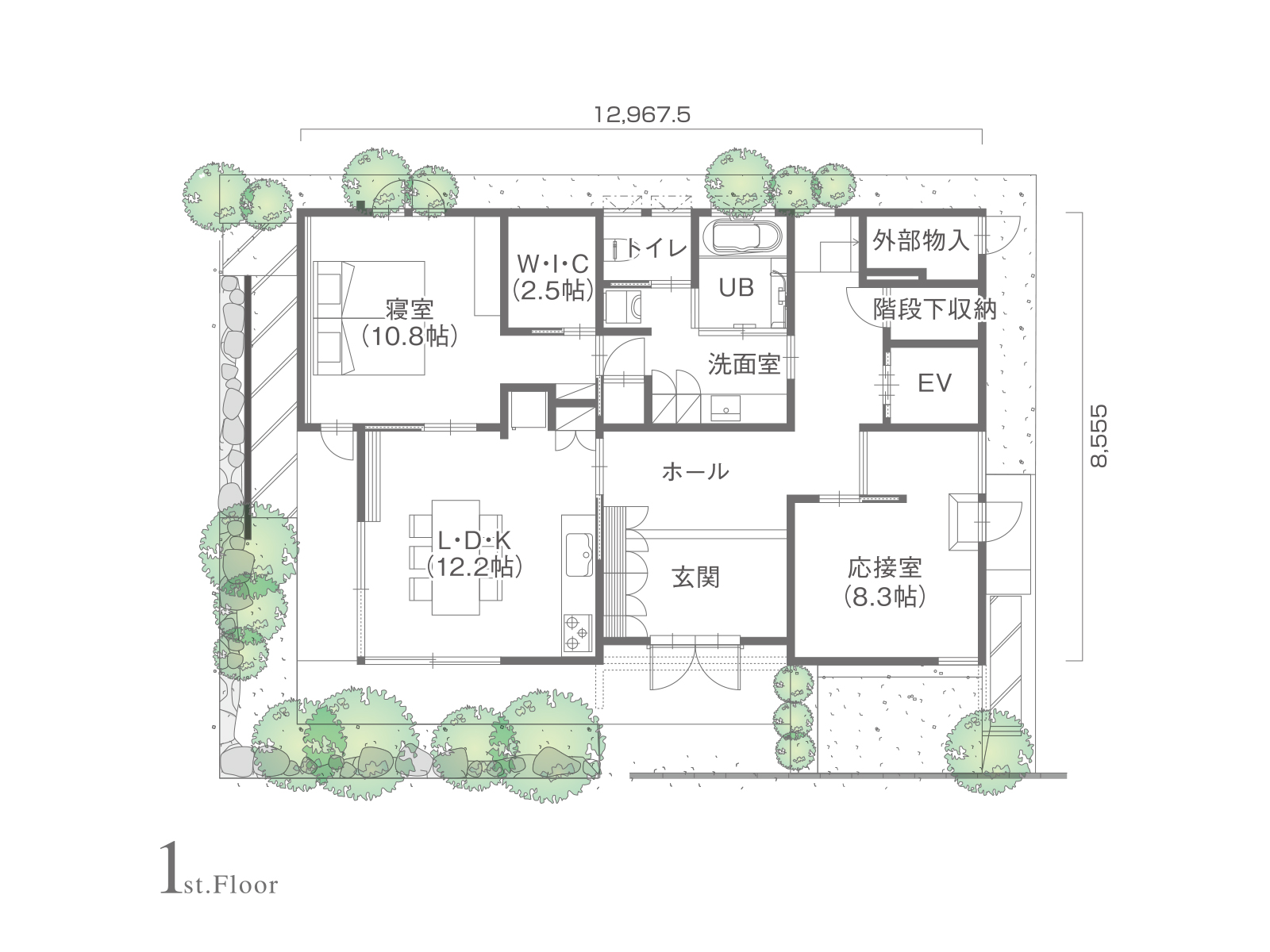 【馬込】の間取り1F