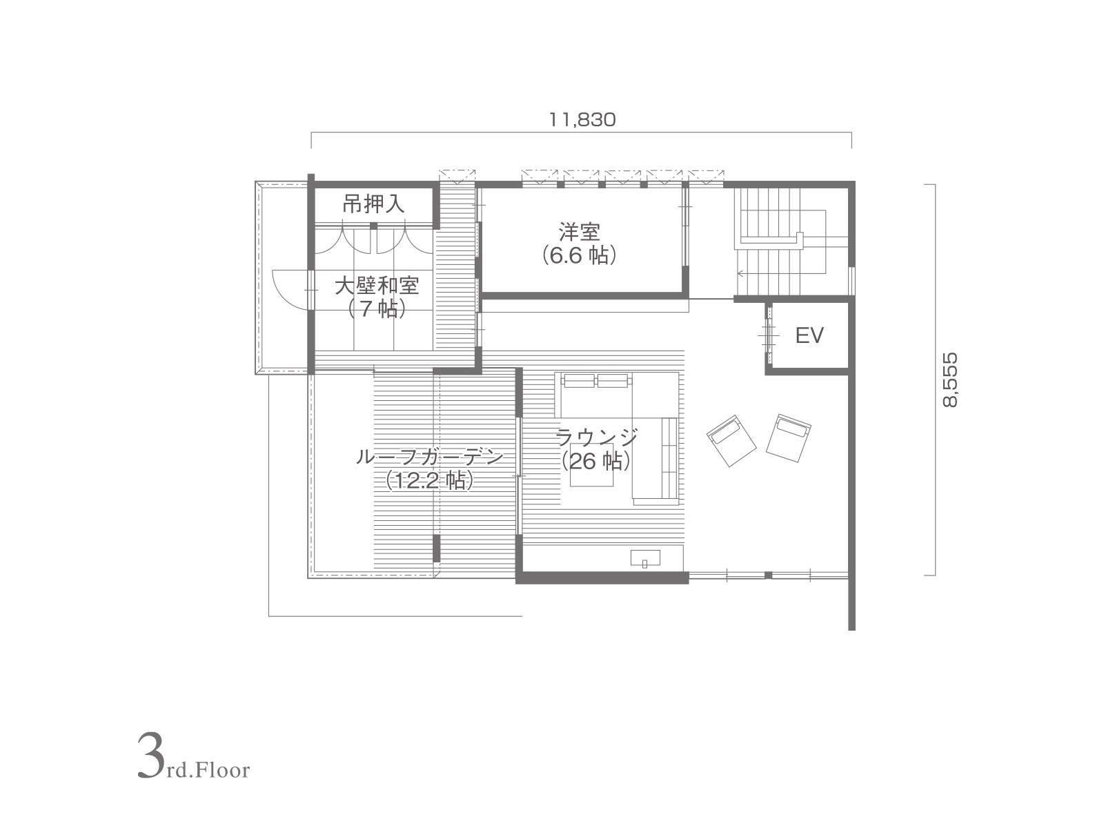 【馬込】の間取り3F