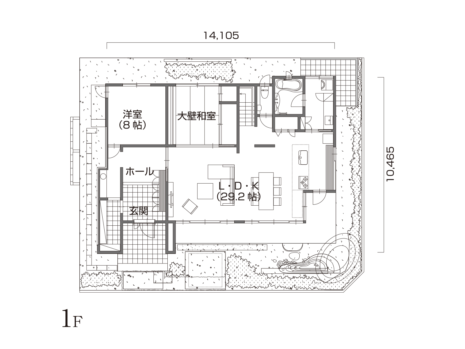 【幕張第三】の間取り1F