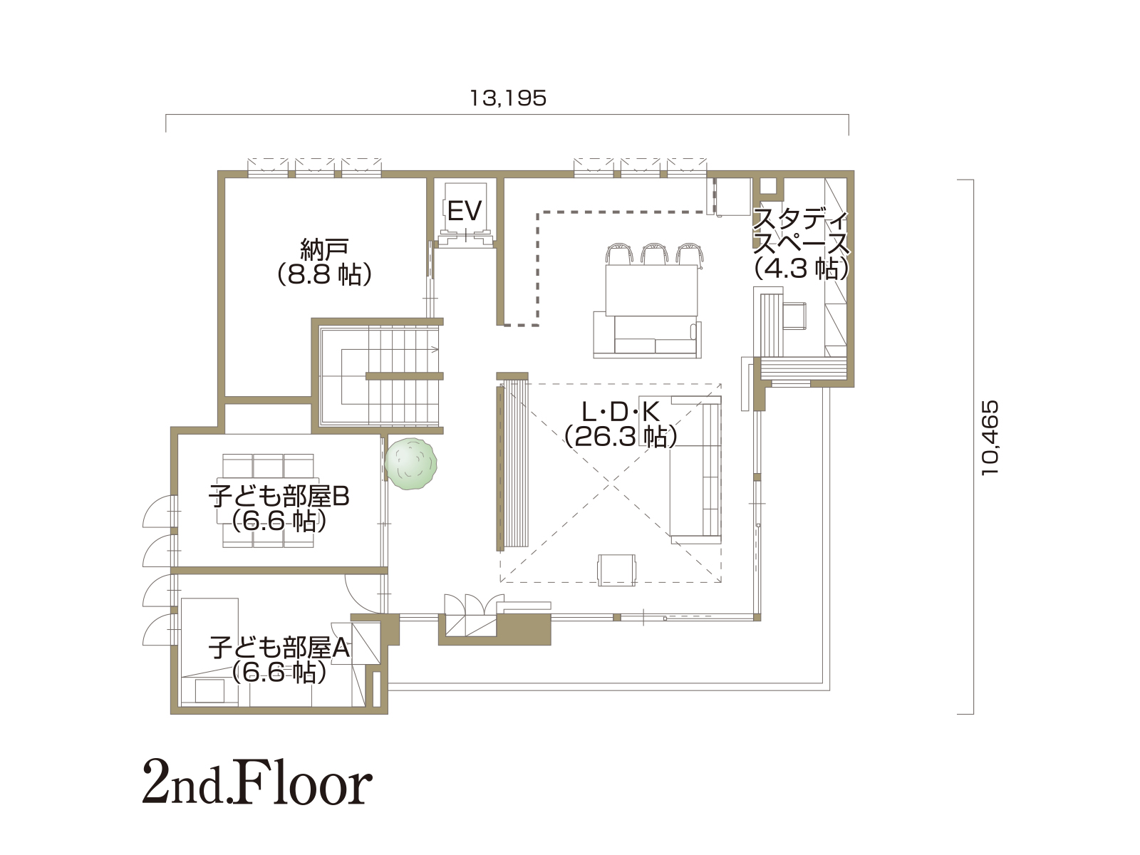 【つるみ】の間取り2F