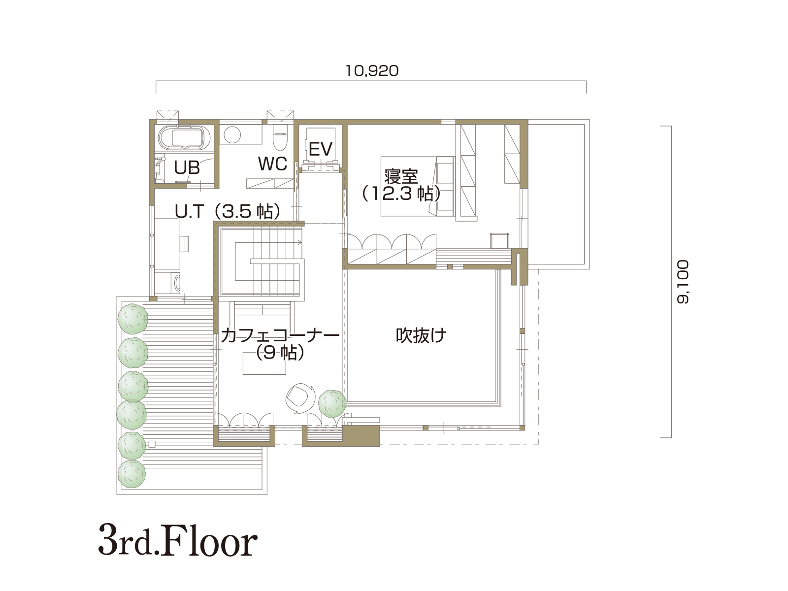 【つるみ】の間取り3F