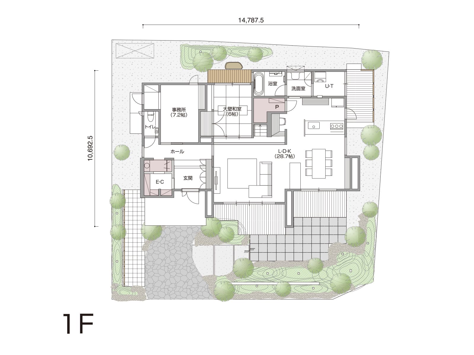 【宇多津】の間取り1F