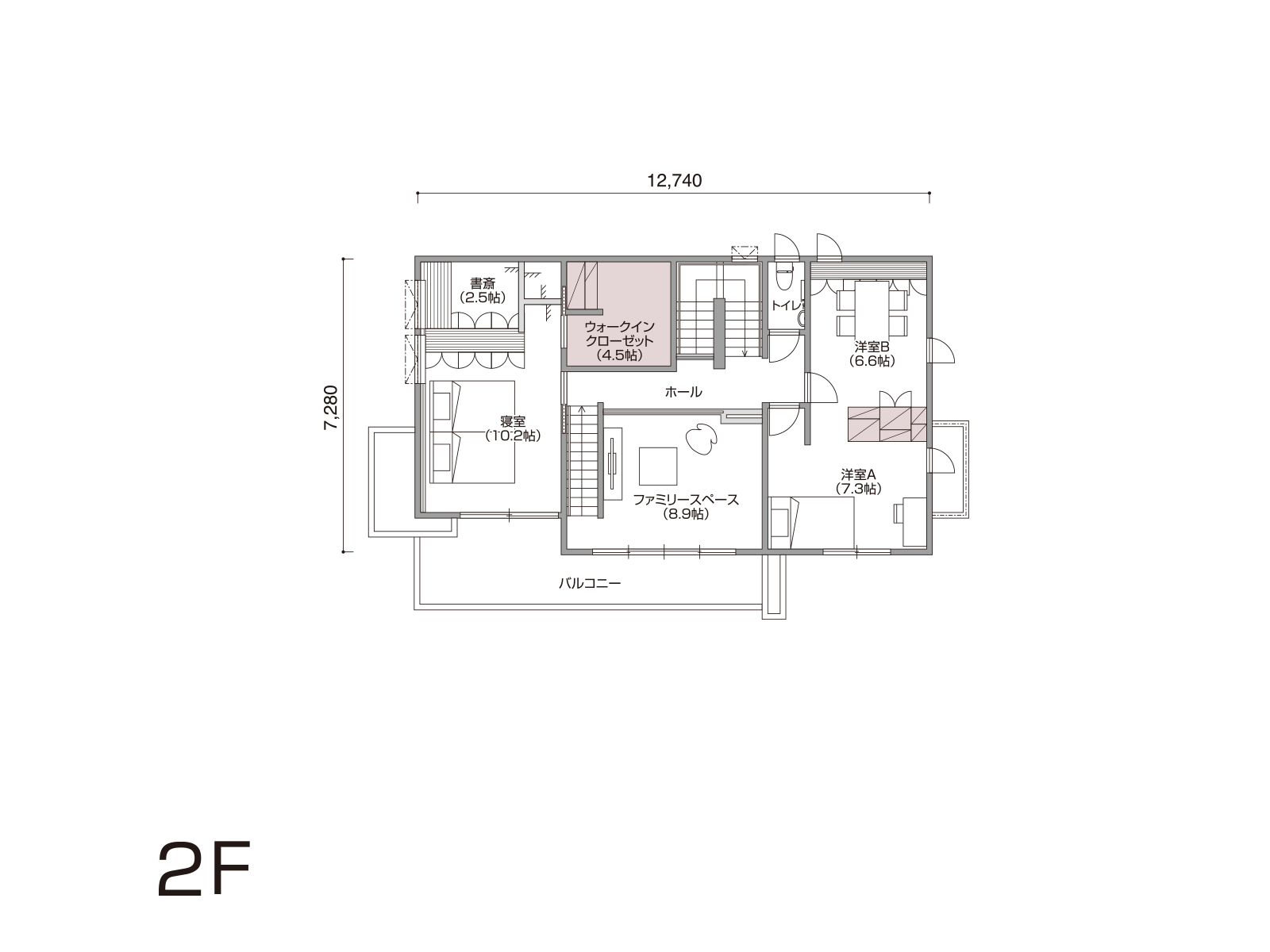 【宇多津】の間取り2F
