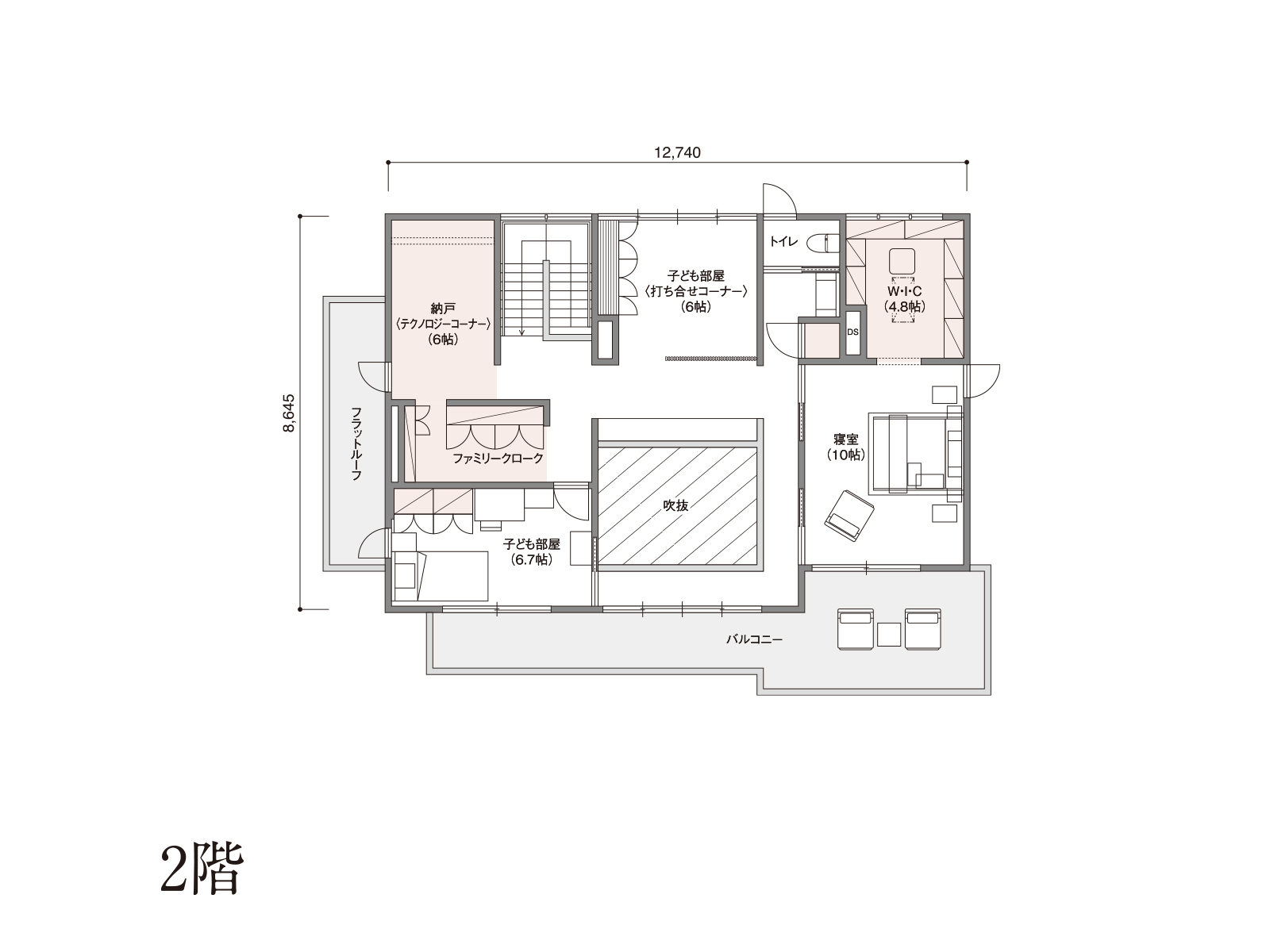 【FunLab太田】の間取り2F