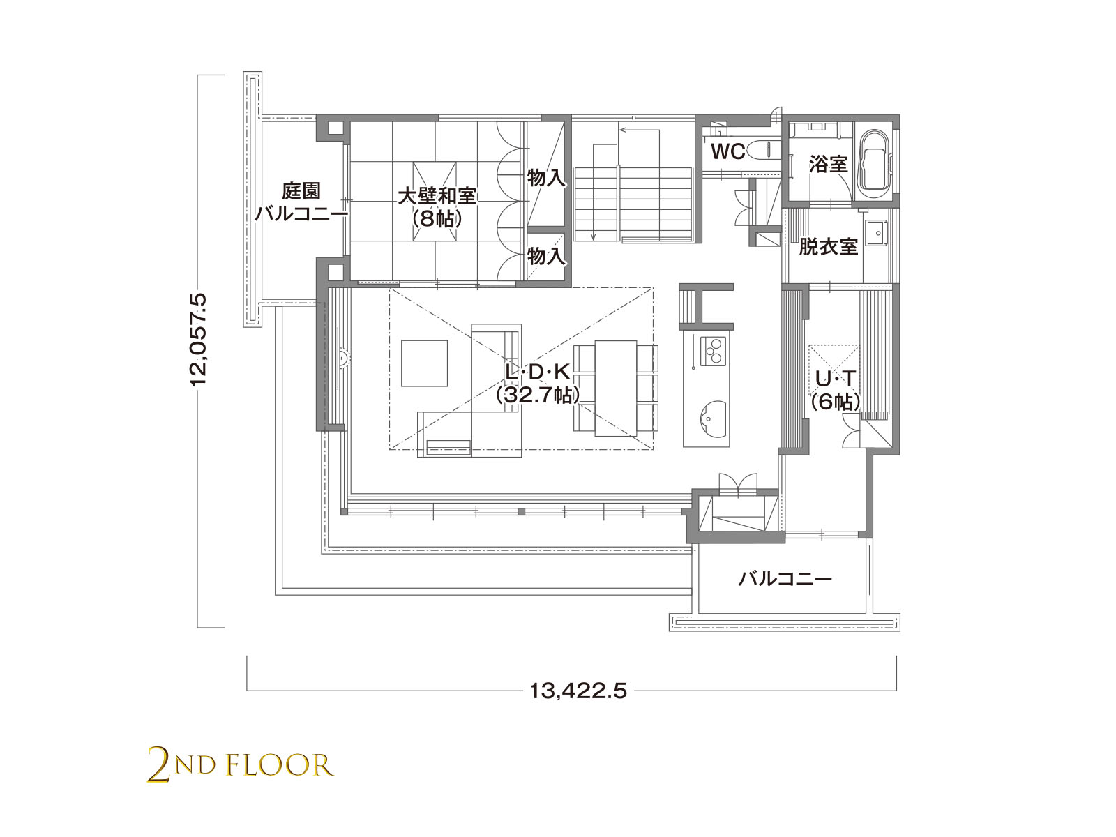 【平沼橋第二】の間取り2F