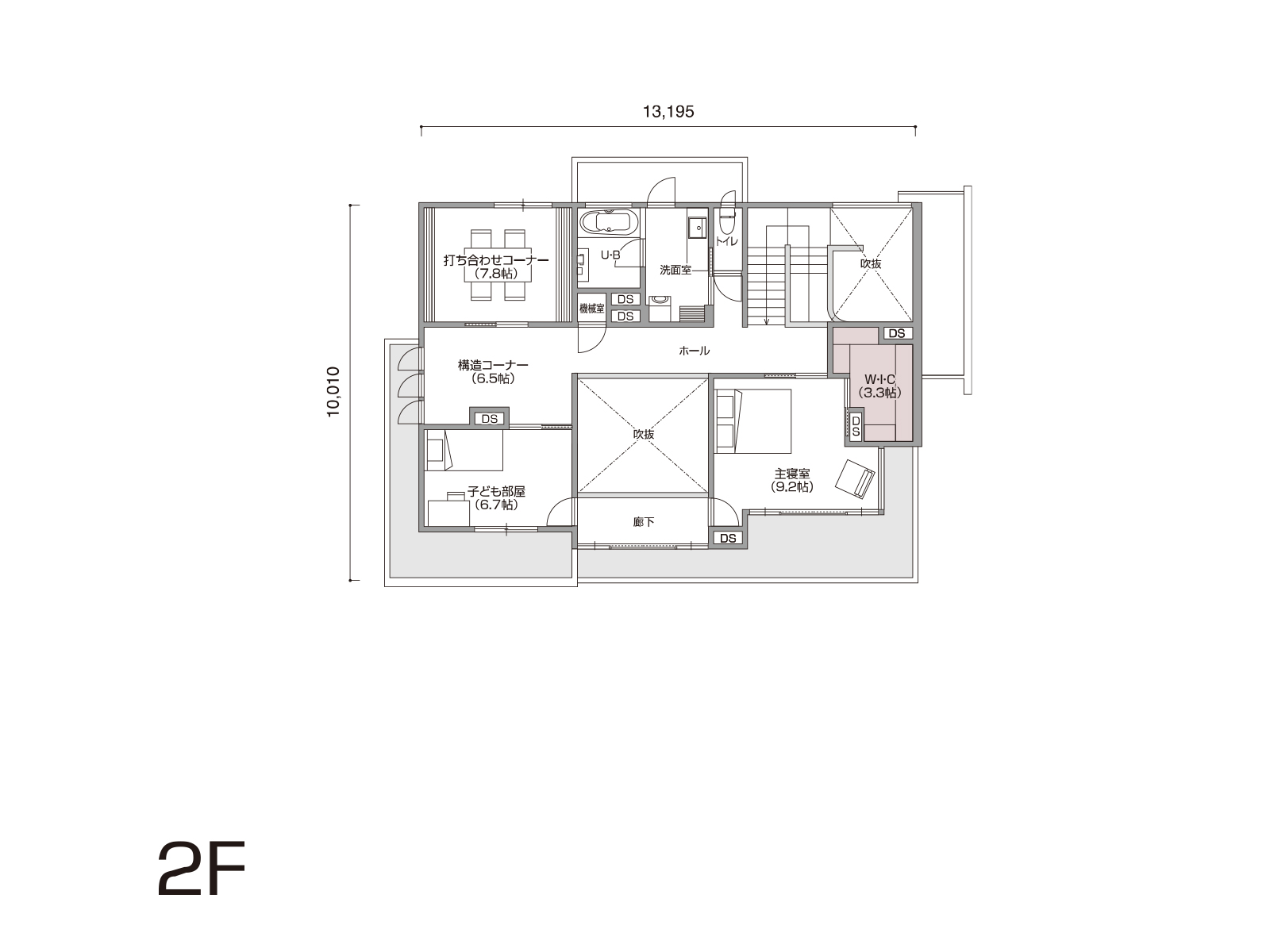 【hitマリナ通り】の間取り2F