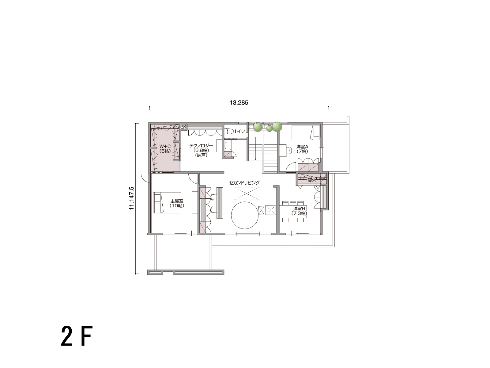 【清水】の間取り2F