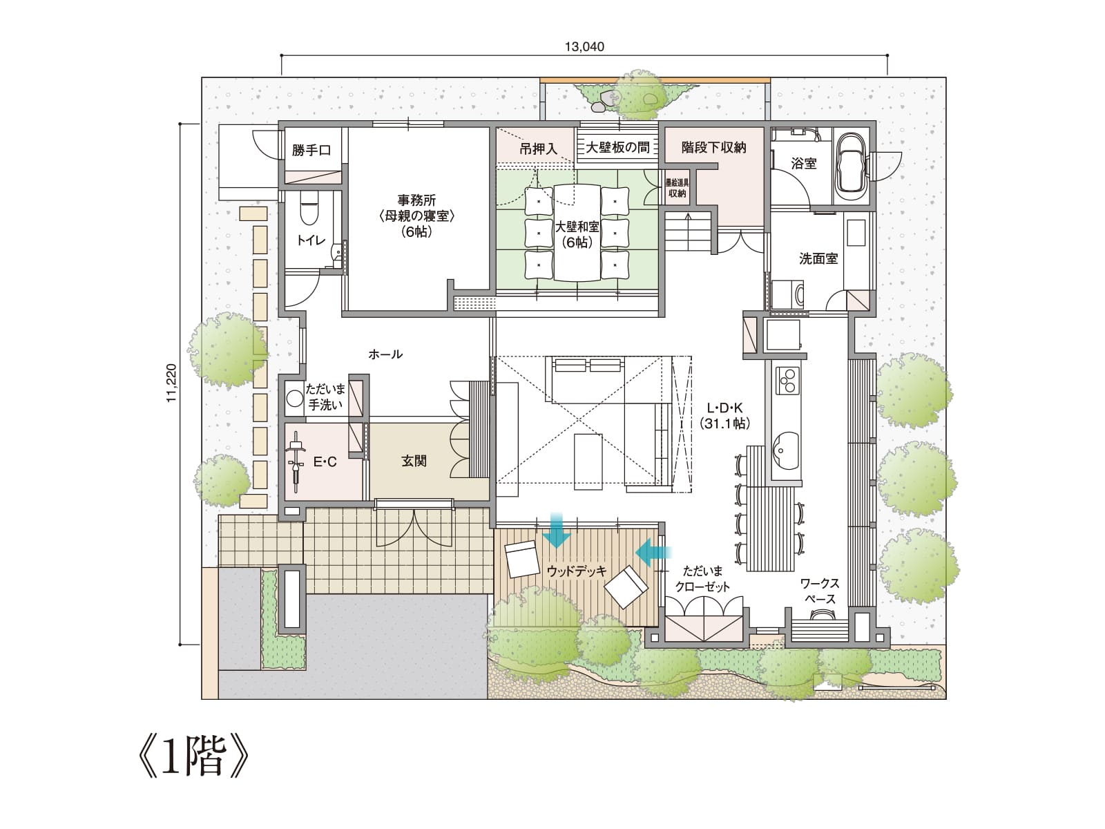 【鶴ヶ島】の間取り1F