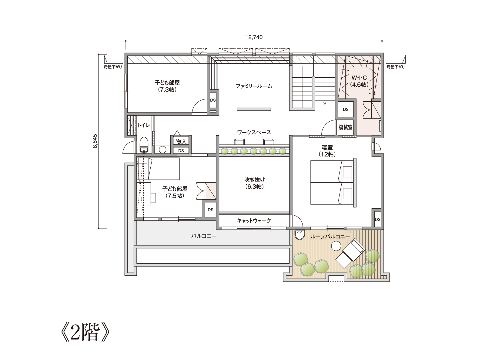 【鶴ヶ島】の間取り2F