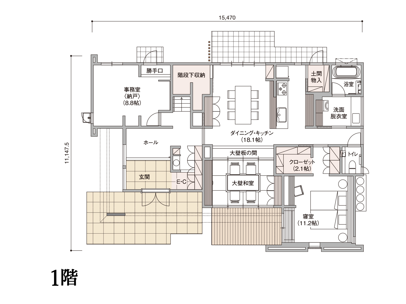【平清水】の間取り1F