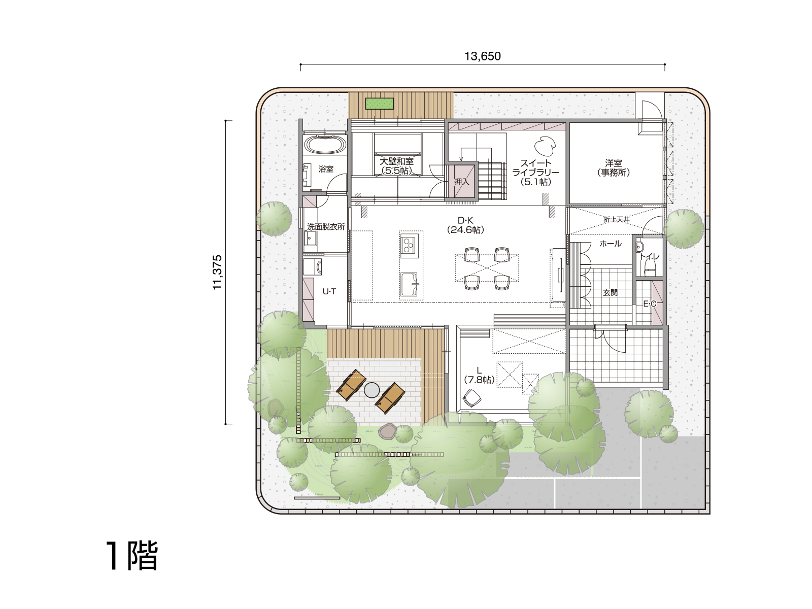【津】の間取り1F