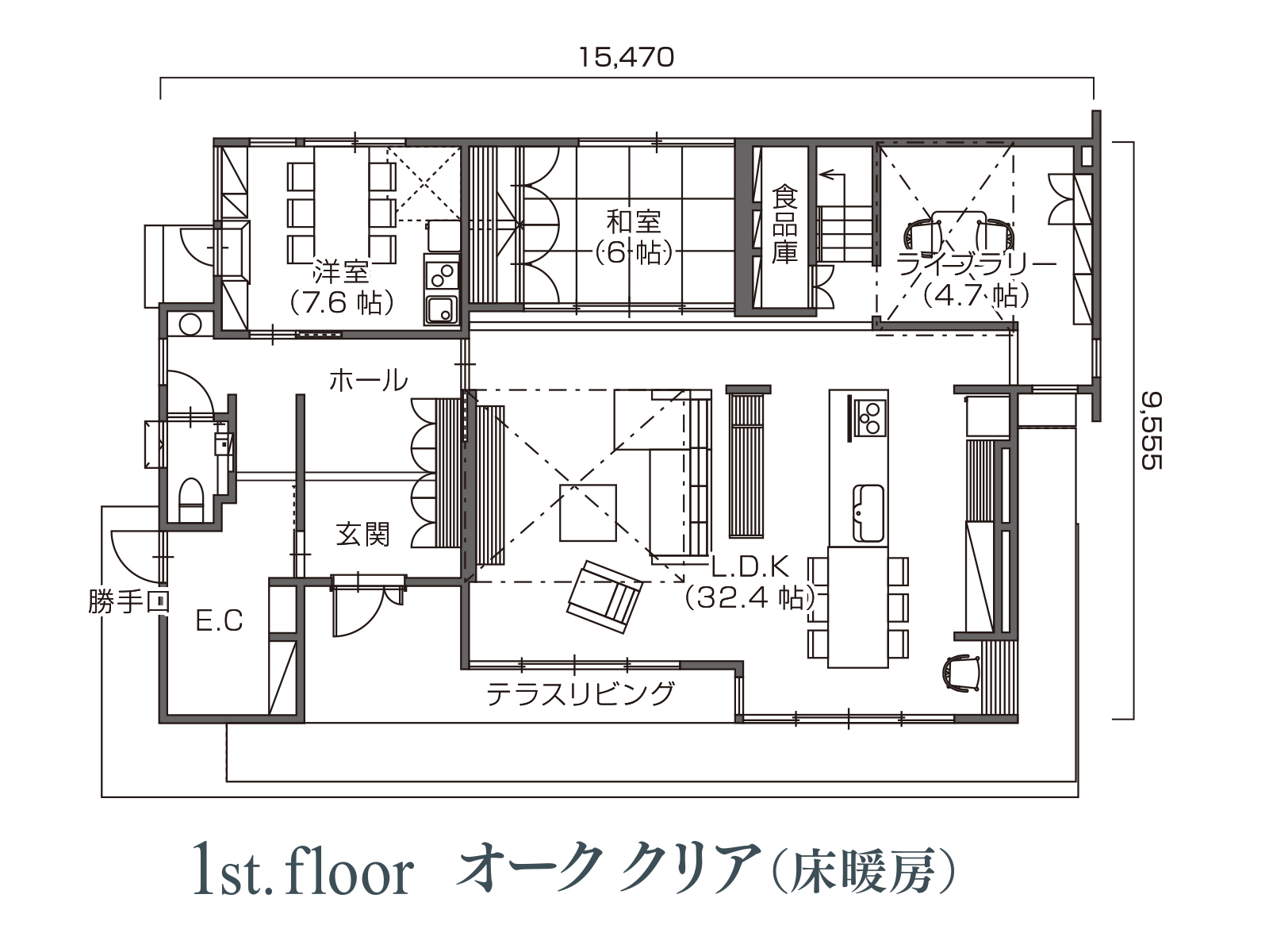 【郡山】の間取り1F
