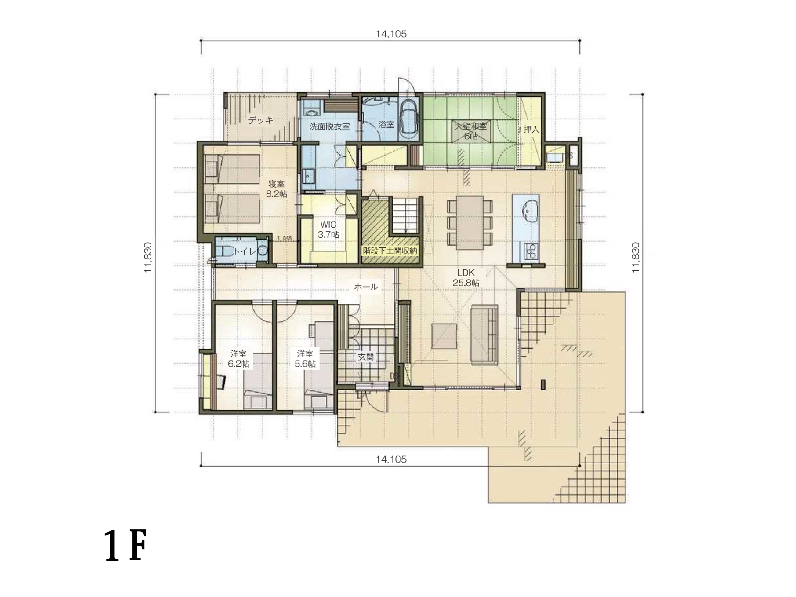 【徳山】の間取り1F