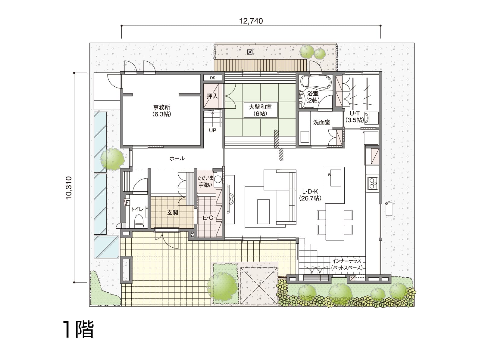 【伊勢崎】の間取り1F