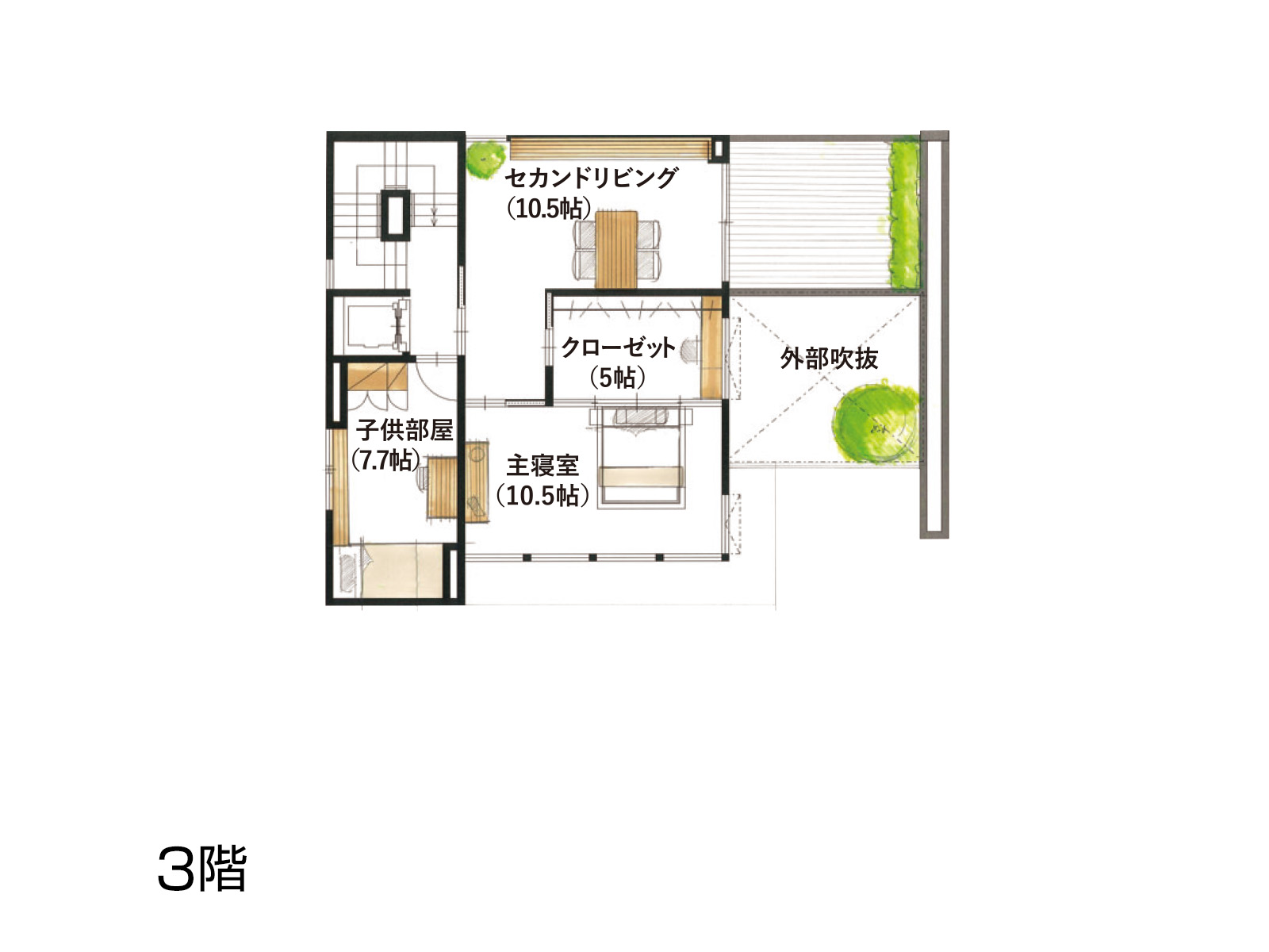 【ハウジングステージ新宿第二】の間取り3F