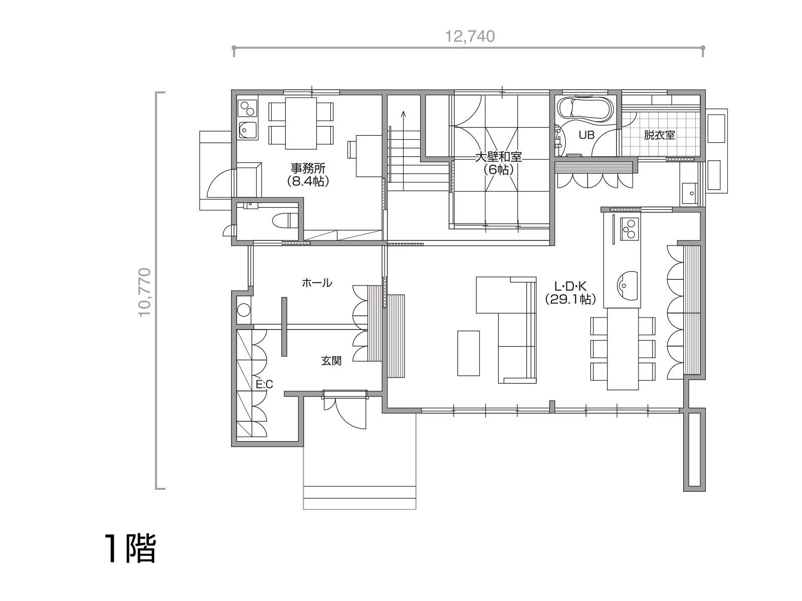 【浜松西】の間取り1F